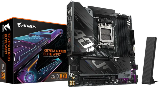 Placa de baza Gigabyte X870M Aorus Elite WIFI7, Socket AM5, DDR5, Micro-ATX