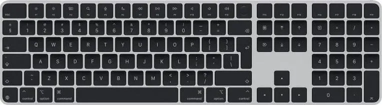 Apple Magic Keyboard (2024) w Touch ID and Numeric Keypad - International English - Black Keys