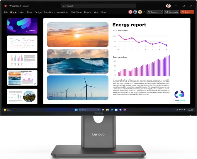 Monitor Consumer Lenovo ThinkVision P24Q-40, 23.8", 2560 x 1440 pixeli, Black
