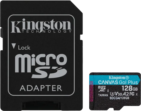 Card de memorie Kingston Canvas Go Plus Micro-SDXC, 128 GB, Class 10 + Adaptor