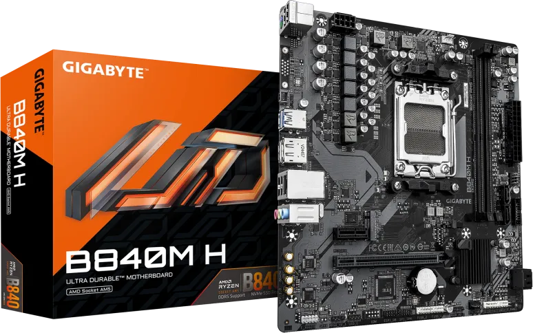 Placa de baza Gigabyte B840M H, Socket AM5, DDR5, Micro-ATX
