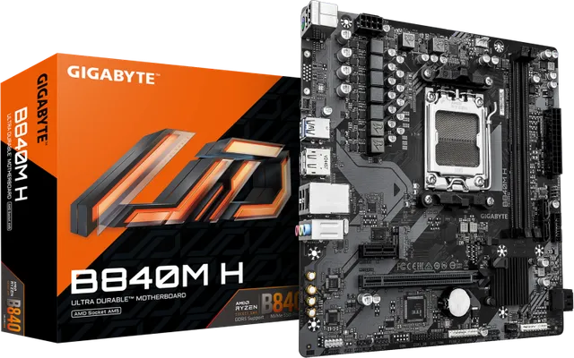 Placa de baza Gigabyte B840M H, Socket AM5, DDR5, Micro-ATX