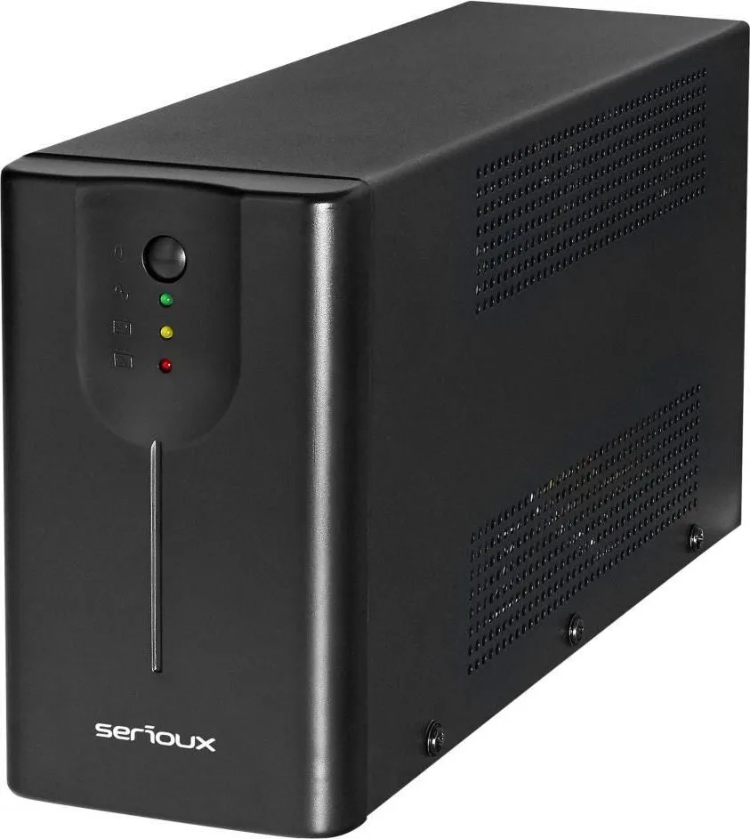 UPS Serioux Line Interactive 1500LI, Led, capacitate 1500VA/900W, 4 prize Schuko, baterie 12 V / 8.0 Ah × 2