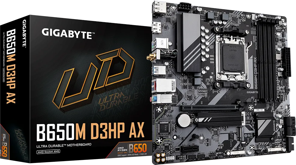 Placa de baza Gigabyte B650M D3HP AX, Socket AM5, DDR5, Micro-ATX