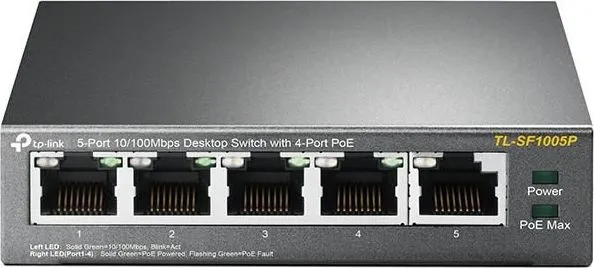 Switch TP-LINK TL-SF1005P, 5 Port, 10/100 Mbps