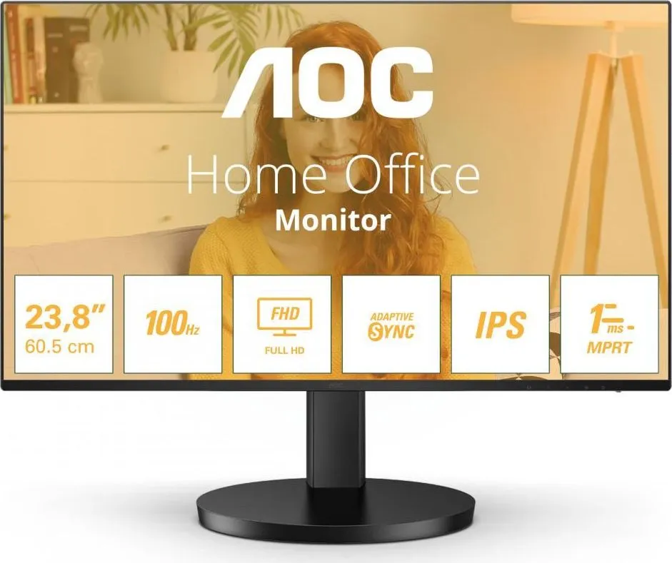 Monitor Consumer AOC 24B3HA2, 23.8", 1920 x 1080 pixeli, Black