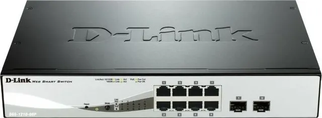 Switch D-Link DGS-1210-08P, 8 port, 10/100/1000 Mbps