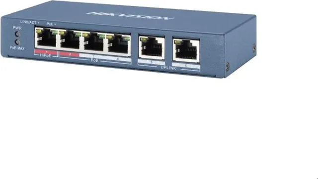 Switch Hikvision DS-3E0106HP-E, 4-port, HiPoE