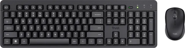 Kit wireless tastatura si mouse Trust Ody II, taste numerice, US English