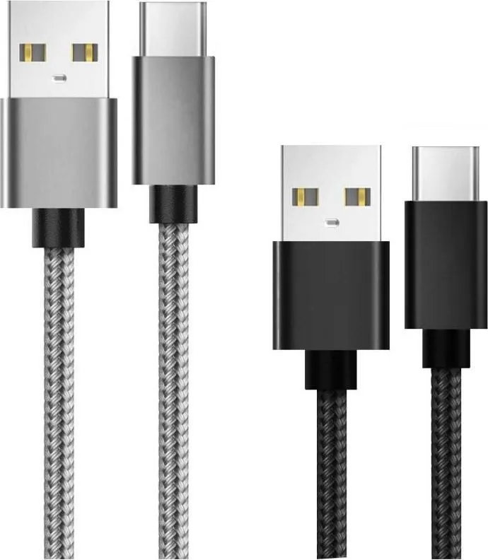 Cablu Lemontti Bending Aluminum, USB A/ USB C, 1 m, Gri