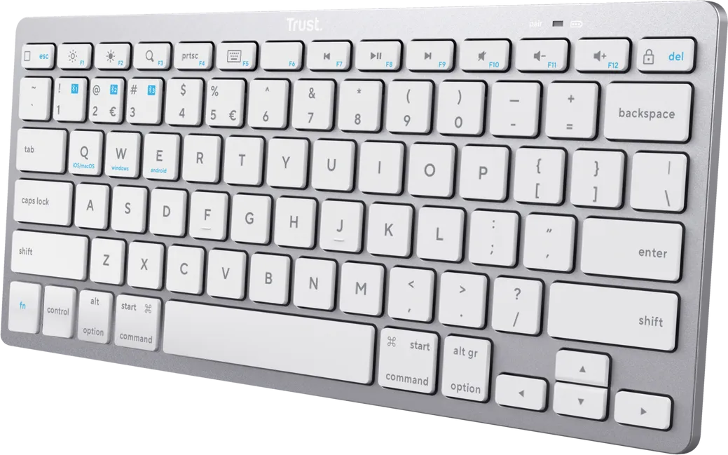 Tastatura Trust 24651, Wireless, Alb, EN US