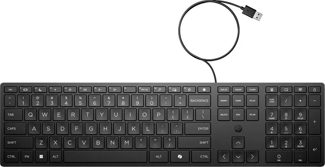 Tastatura HP 320K Wired, USB, Negru