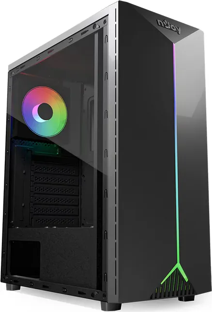 Carcasa NJOY Anil, RGB, Mid Tower, Black