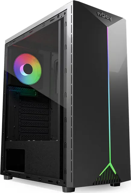 Carcasa NJOY Anil, RGB, Mid Tower, Black