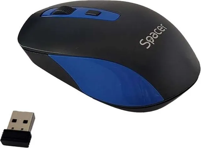 Mouse Wireless Spacer SPMO-WS01-BKBL, 1600 dpi, Multicolor