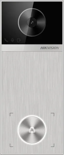 Post videointerfon de exterior WI-FI Hikvision DS-KV6114-MWBE1, montaj aparent, camera HD 4MP, WDR