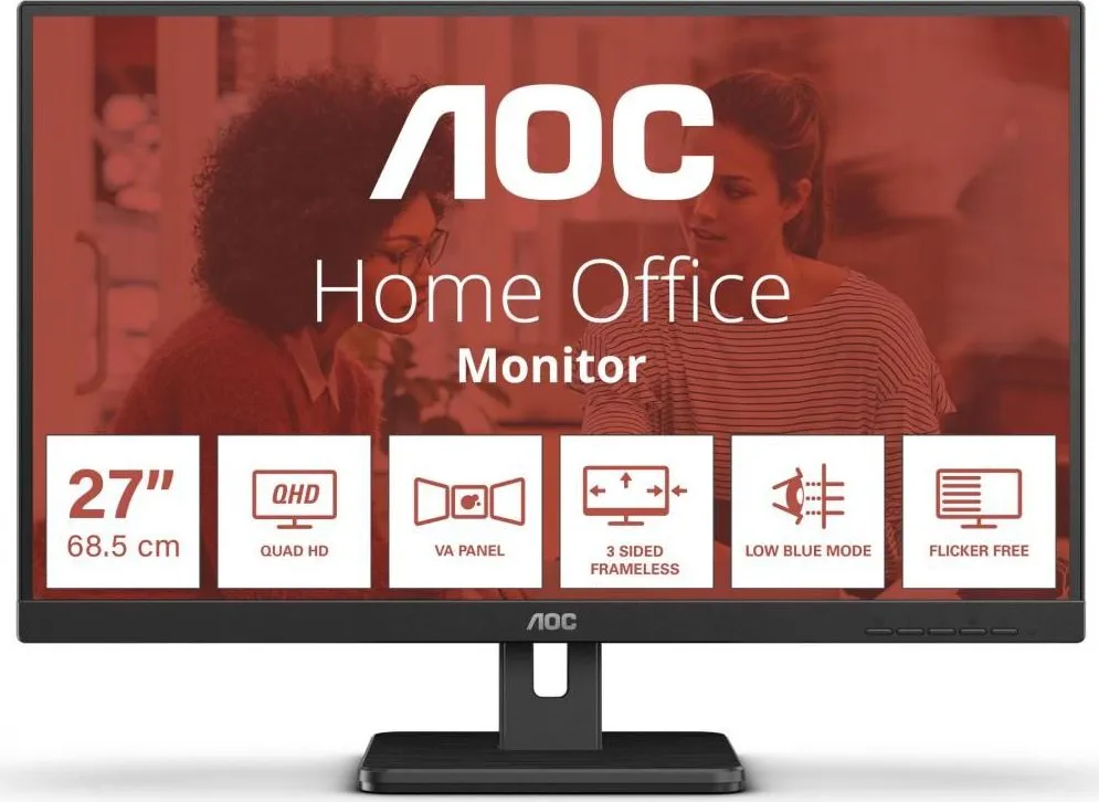 Monitor Consumer AOC Q27E3UMF, 27", 2560 x 1440 pixeli, Black