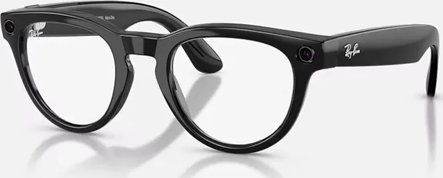 Ray-Ban Meta Headliner Gen 2 Low Bridge Fit Shiny Black Clear/Sapphire Transitions 51-23