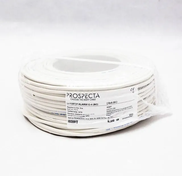 Cablu alarma 8 x 0.22 premium, cupru 100%
