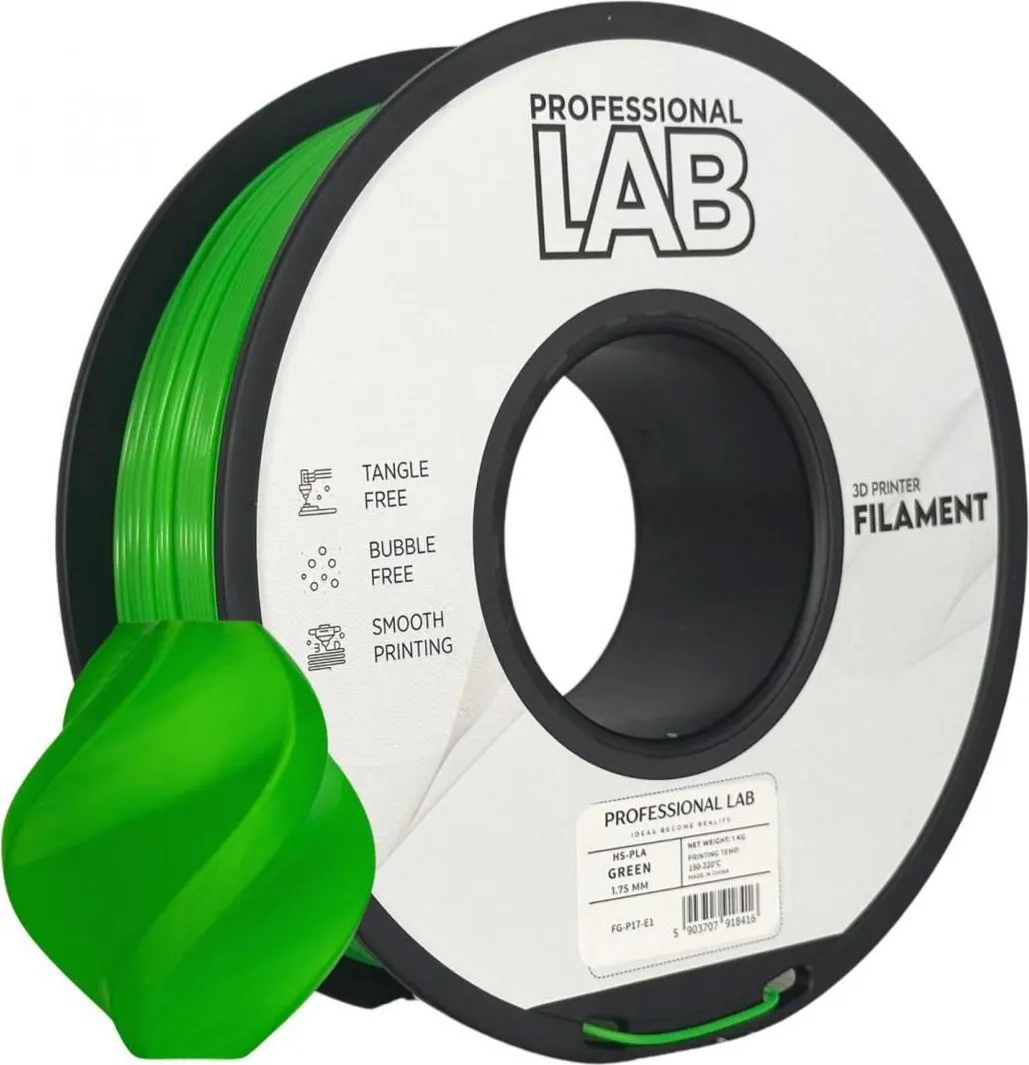 Filament 3D Proffesional Lab, Diamentru 1.75mm, Verde