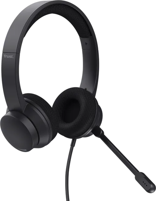 Casti Head-band Trust Ayda, Wired, Noise Canceling, Negru