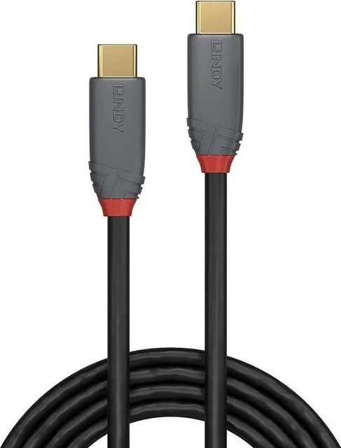Cablu Lindy USB 3.2 Type C to C Cable, 20Gbps, 5A, PD, Anthra Line, USB C/ USB C, 1.5 m, Alte culori