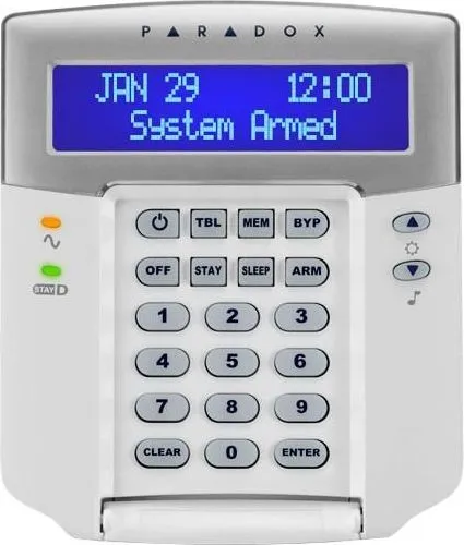 Tastatura Paradox K32LCD+ LCD - 32 zone, pe fir
