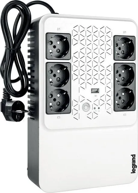UPS Legrand Multiplug 600, 360W, USB, Compact