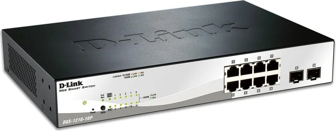 Switch D-Link DGS-1210-10P, 8 port, 10/100/1000 Mbps