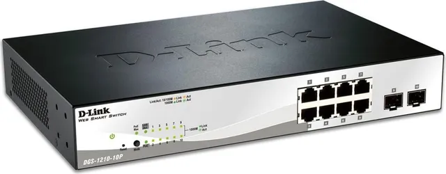 Switch D-Link DGS-1210-10P, 8 port, 10/100/1000 Mbps