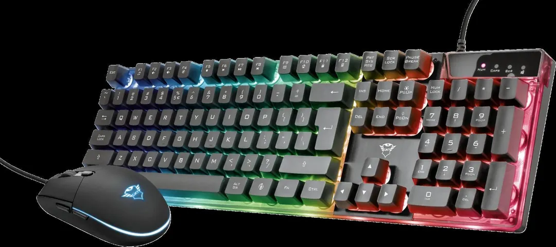 Kit wired tastatura si mouse Trust GXT 838 Azor, taste numerice, negru