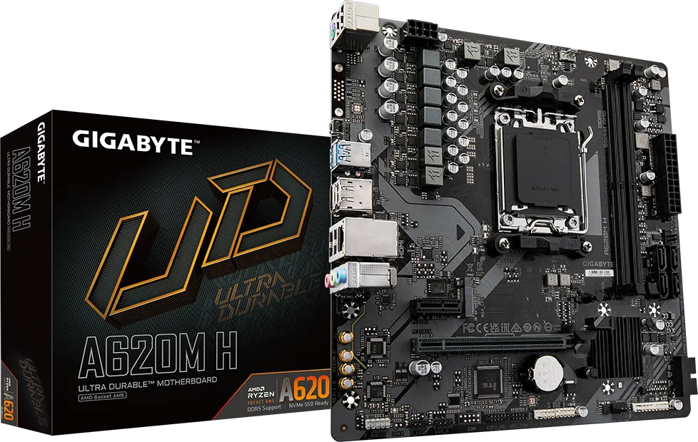 Placa de baza Gigabyte A620M H, Socket AM5, DDR5, Micro-ATX
