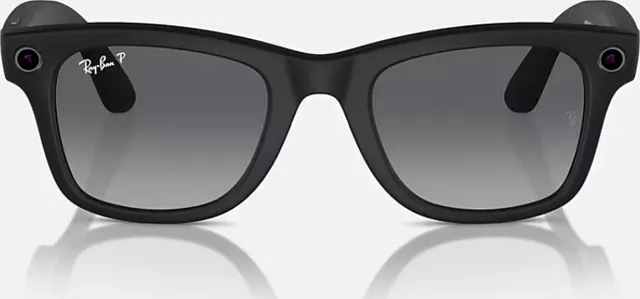 Ray-Ban Meta Wayfarer Gen 1 High Bridge FIT Matte Black Graphite Polarized 50-22