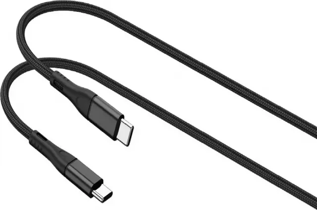 Cablu Lemontti Super Fast Charge, USB C/ USB C, 1.2m, Alte culori