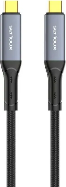 Cablu Serioux USB-C la USB-C, 240W, E-marker Chip integrat, viteza transfer 40Gbs, lungime cablu 100cm