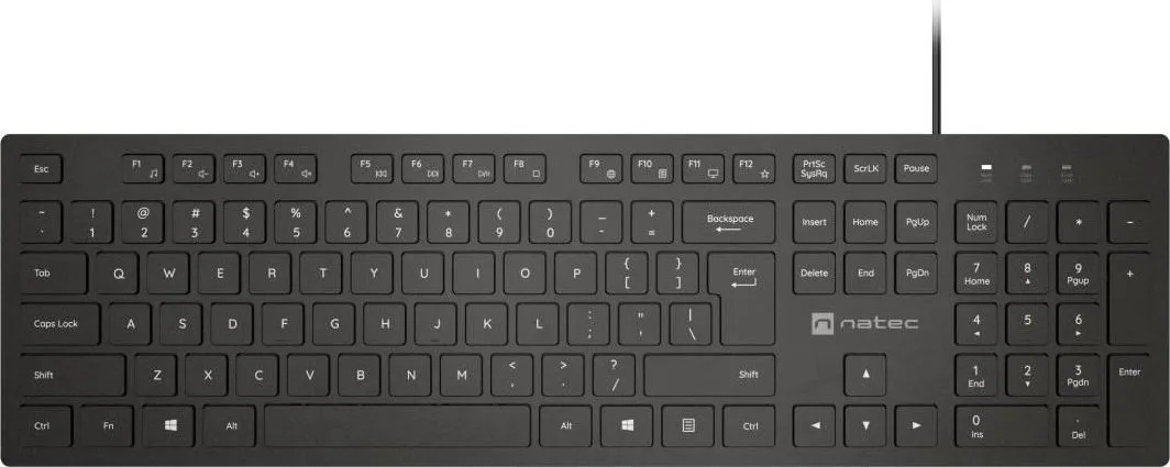 Tastatura Natec Herring Slim, USB, Negru