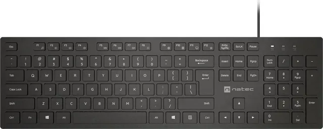 Tastatura Natec Herring Slim, USB, Negru