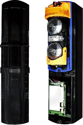 Bariera de protectie perimetrala Optex SL-100TNR cu 1 canal, distanta de detectie 30m, alimentare cu baterii