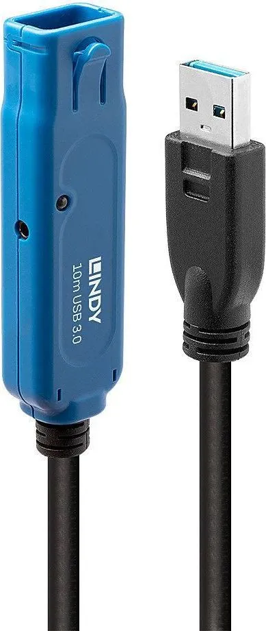 Cablu Lindy USB 3.0 Active Extension Pro, USB A/ USB A, 10 m, Negru