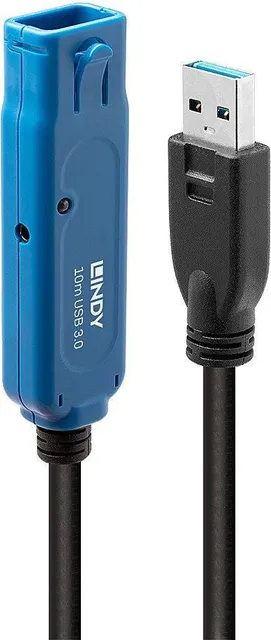 Cablu Lindy USB 3.0 Active Extension Pro, USB A/ USB A, 10 m, Negru