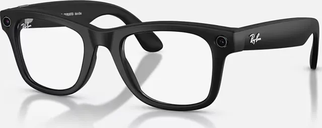 Ray-Ban Meta Wayfarer Gen 2 High Bridge FIT Matte Black Clear/Grey Transitions 50-22