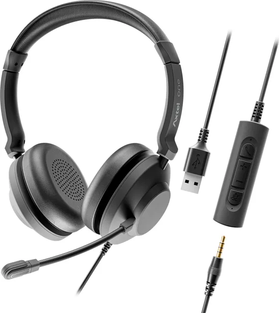 Casti Head-band Axtel One UC35 stereo USB-A, Wired, Negru