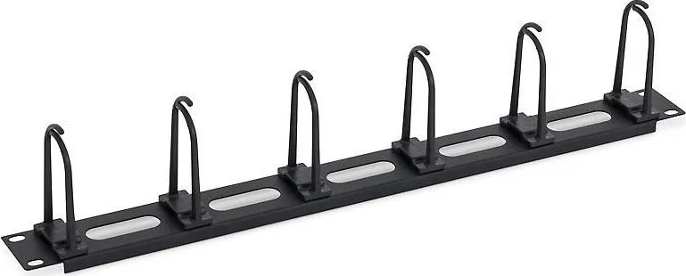 Triton Inele organizatoare de cabluri, 1U, 5 x big click-in ring, oval holes