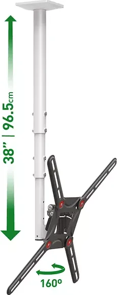 Suport TV de perete, Barkan 3500.W, Fix, 29"- 65", VESA 400 x 400 mm, suporta pana la 40kg, alb