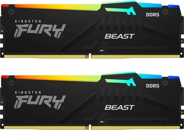 Memorie RAM Kingston FURY Beast RGB, 32GB DDR5, 5600MHz, CL40