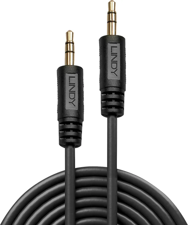 Cablu Lindy Premium Audio 3.5mm Jack, 3.5mm, 1m, Negru