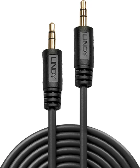 Cablu Lindy Premium Audio 3.5mm Jack, 3.5mm, 1m, Negru