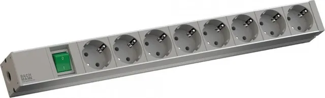 Bachmann IT PDU 8 x prize Schuko, 1x Switch, in Schuko, 1U, impamantare, intrerupator, lungime cablu 2 metri