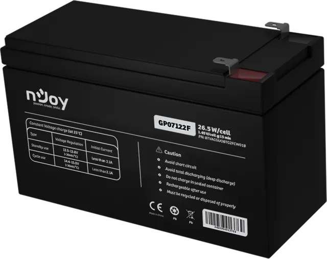 Acumulator nJoy GP07122F 12V 23.51W/cell Battery Model GP07122F Voltage 12V Power