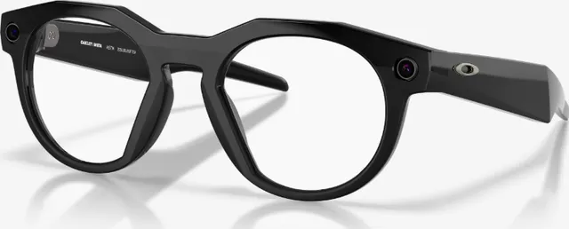 Oakley Meta HSTN AI Glasses Black Frame Transitions Amethyst Lenses Wide - High Bridge Fit